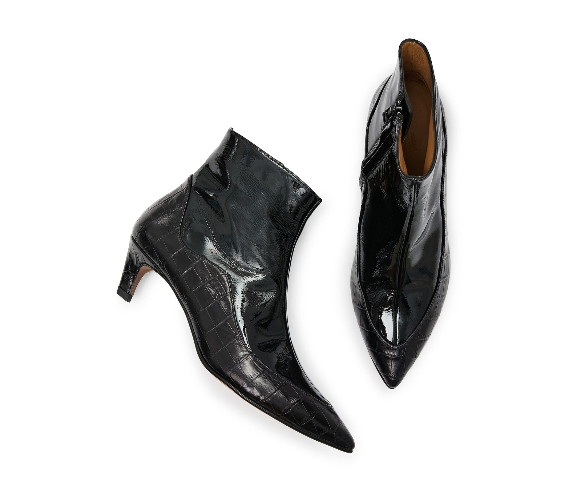 ladies black dress boots low heel women's black dress boots low heel Black Calf Leather Lower Block Ankle Boot EU 37/US 7 / Wide