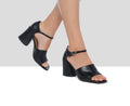 Women's leather sandal with a high heel. Fabianne