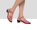 Women's leather sandal with a medium heel. Dionisia