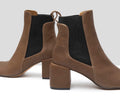 Women's leather ankle boot with a mid-heel. Gaia