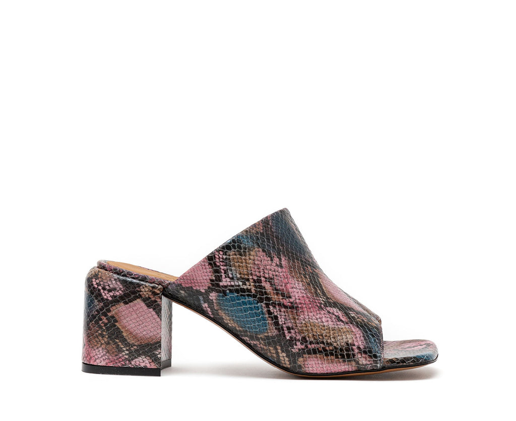 Women's leather sandal with a medium heel. Hetty