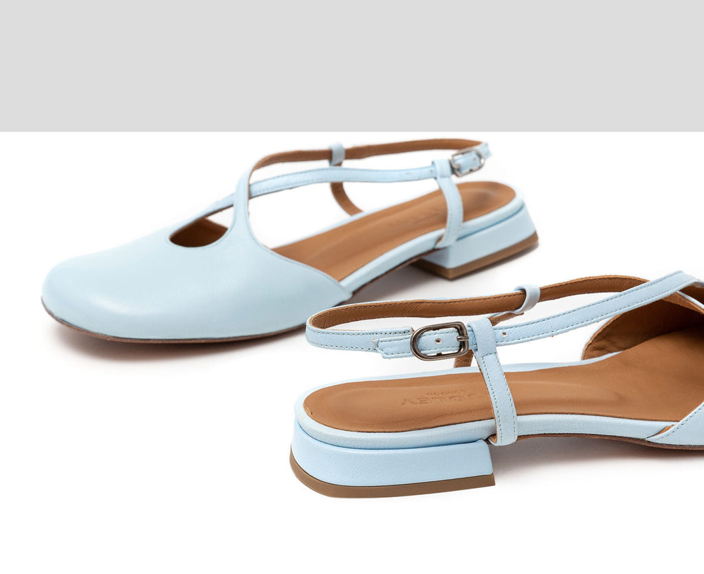 Zapato de mujer en piel con tacón bajo. Heaven