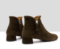 Botín de mujer en piel con tacón bajo. Ilana