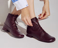 Women's leather ankle boots with a low heel. Ismay