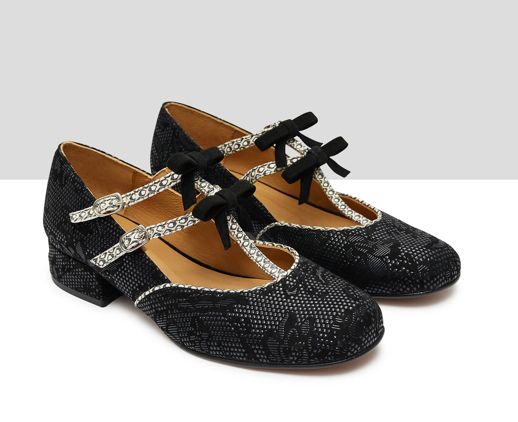 Scarpa da donna in pelle con tacco basso. Karis
