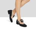 Scarpa da donna in pelle con tacco basso. Karis