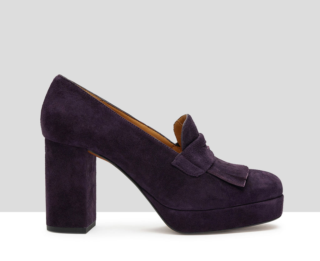 Scarpa da donna in pelle con tacco alto. Isaura