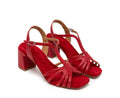 Sandalo da donna in pelle con tacco medio. Hallie
