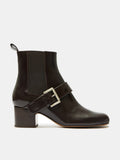 Women's leather ankle boots with a mid-heel. Miho
