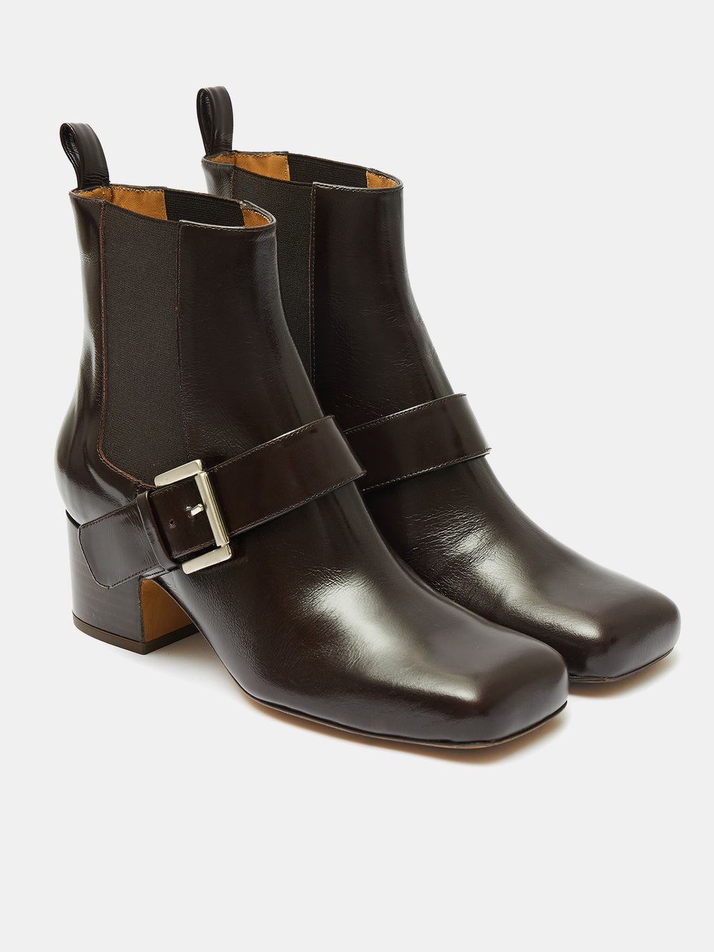Women's leather ankle boots with a mid-heel. Miho