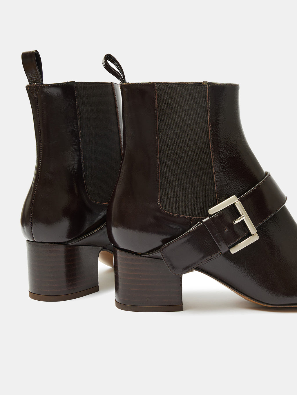 Women's leather ankle boots with a mid-heel. Miho