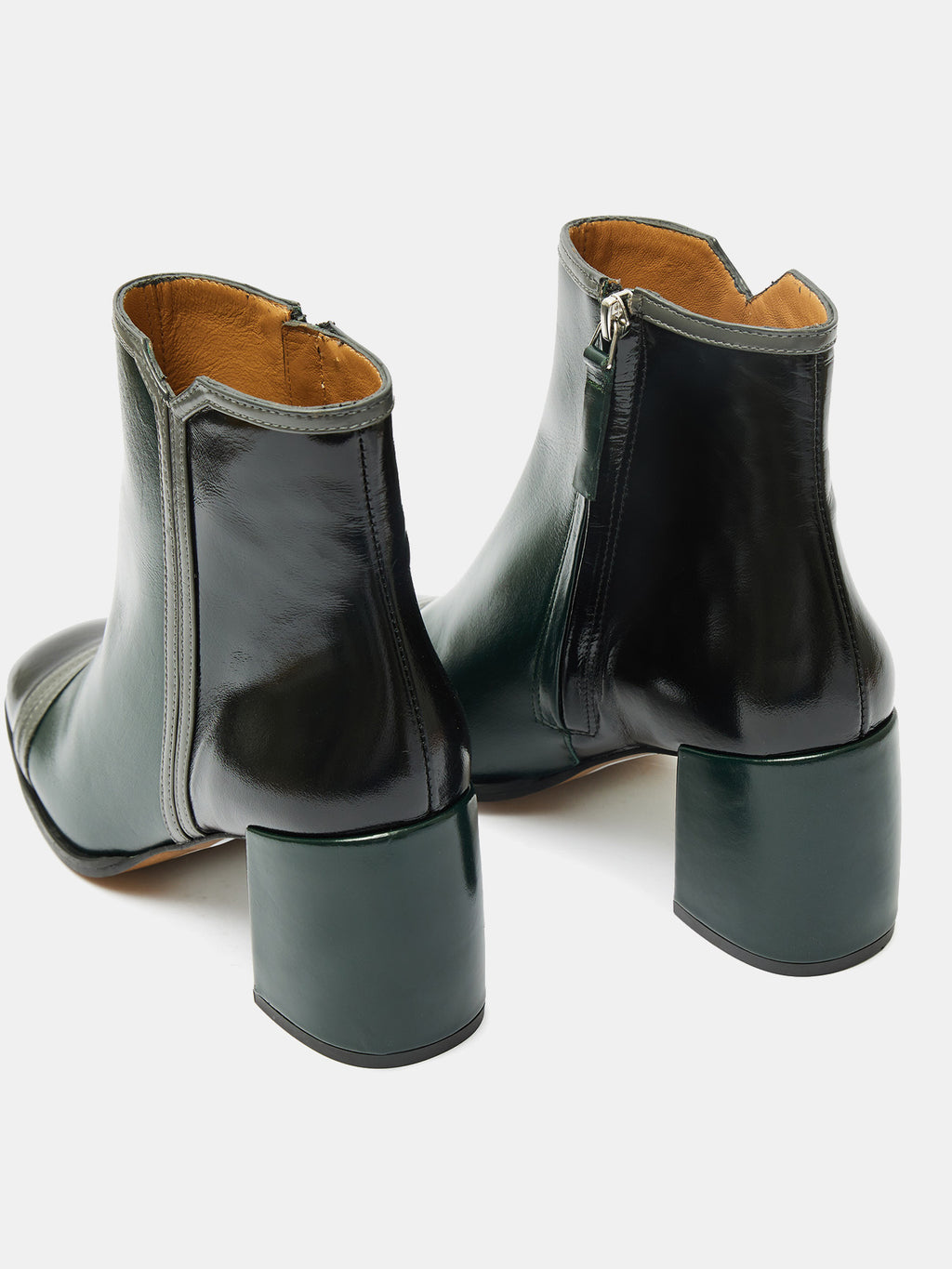 Women's leather ankle boots with a mid-heel. Miho