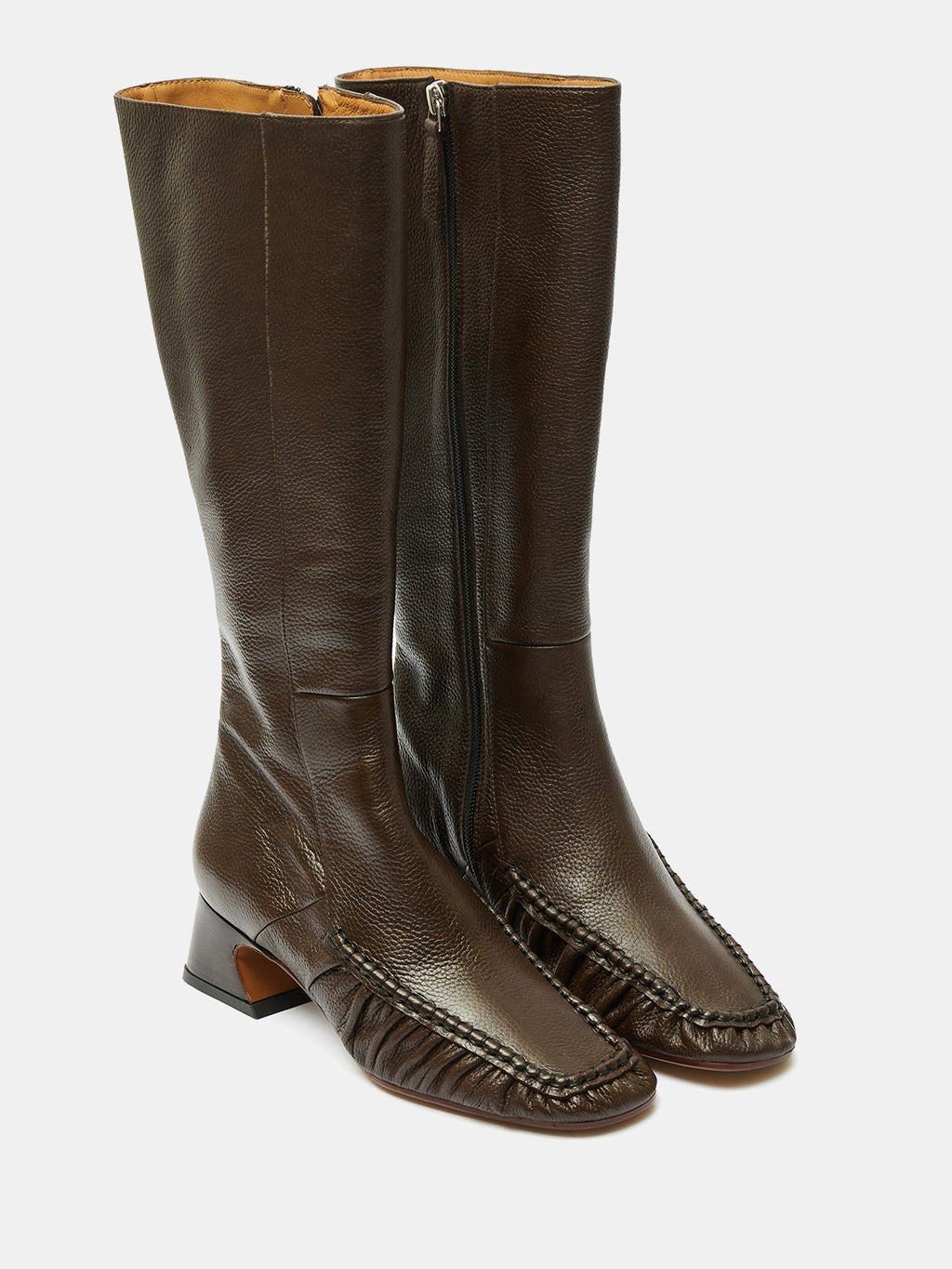 Stivaletti da donna in pelle con tacco medio. Ofelia
