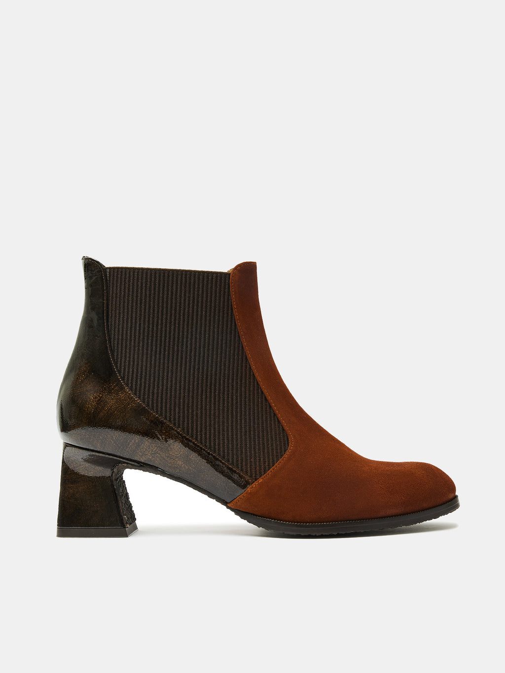 Women's leather ankle boots with a mid-heel. Miho