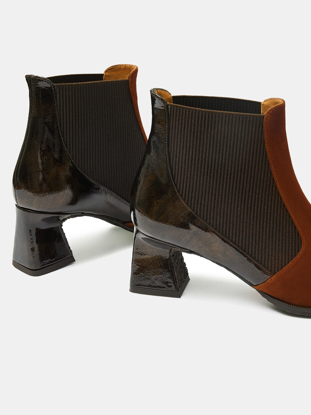 Women's leather ankle boots with a mid-heel. Miho