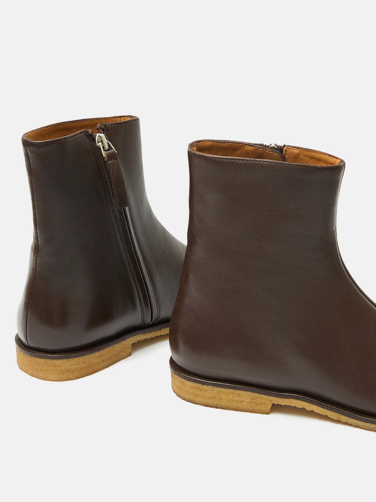 Women's leather ankle boots with a mid-heel. Miho