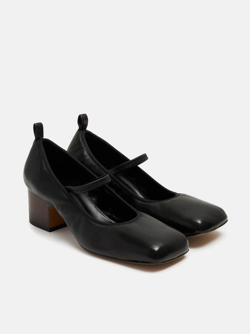 Scarpa da donna in pelle con tacco medio. Nicole
