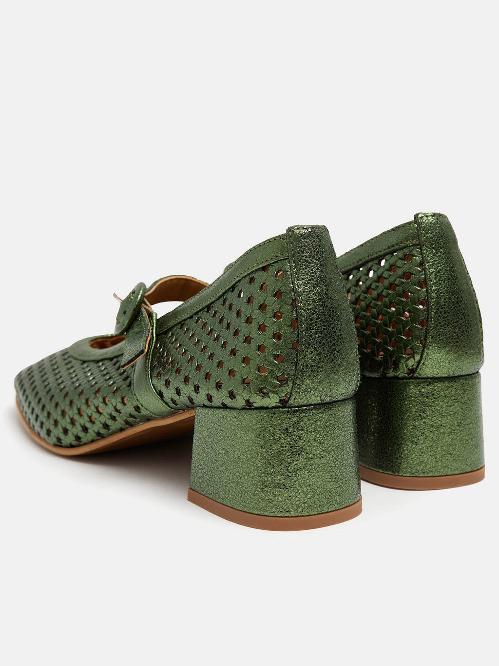 Scarpa da donna in pelle con tacco basso. Nancy