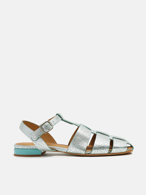 Sandalo da donna in pelle con tacco medio. Lievin