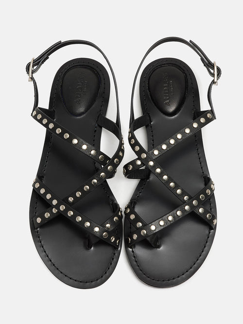 Sandalo da donna in pelle con tacco medio. Lievin