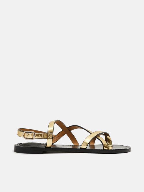 Sandalo da donna in pelle con tacco medio. Lievin