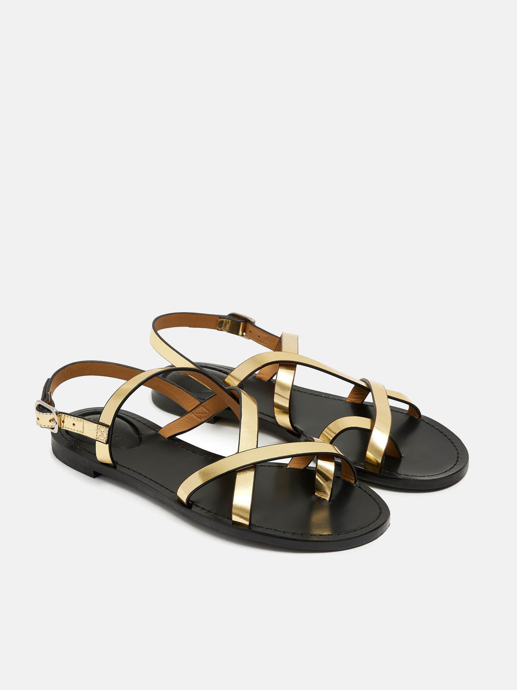 Women's leather sandal with a medium heel. Neus