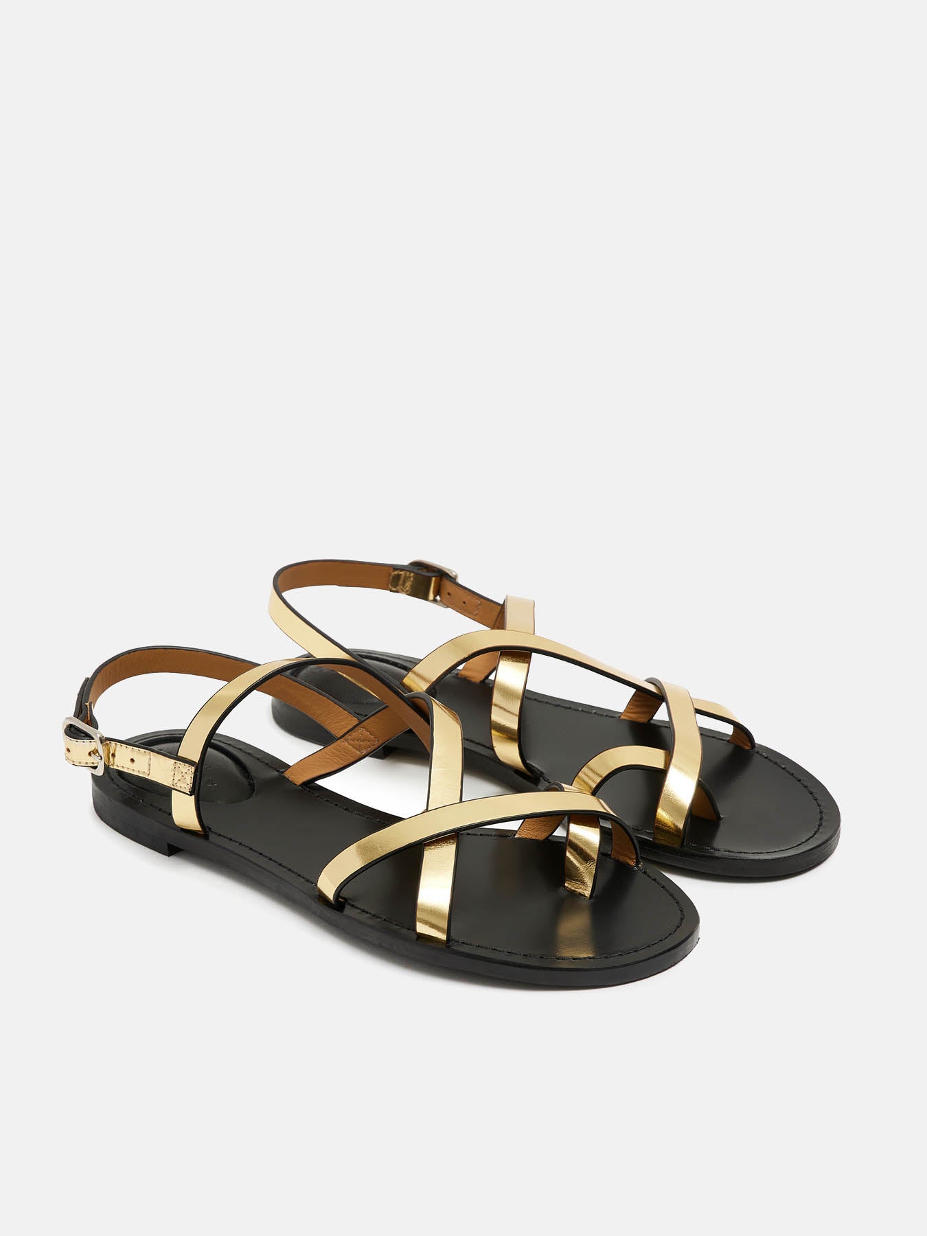 Women's leather sandal with a medium heel. Neus