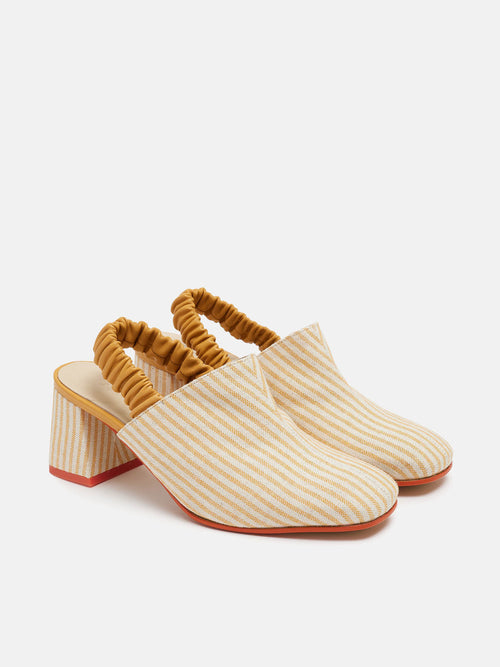 Zapato de mujer en piel con tacón medio. Norisa