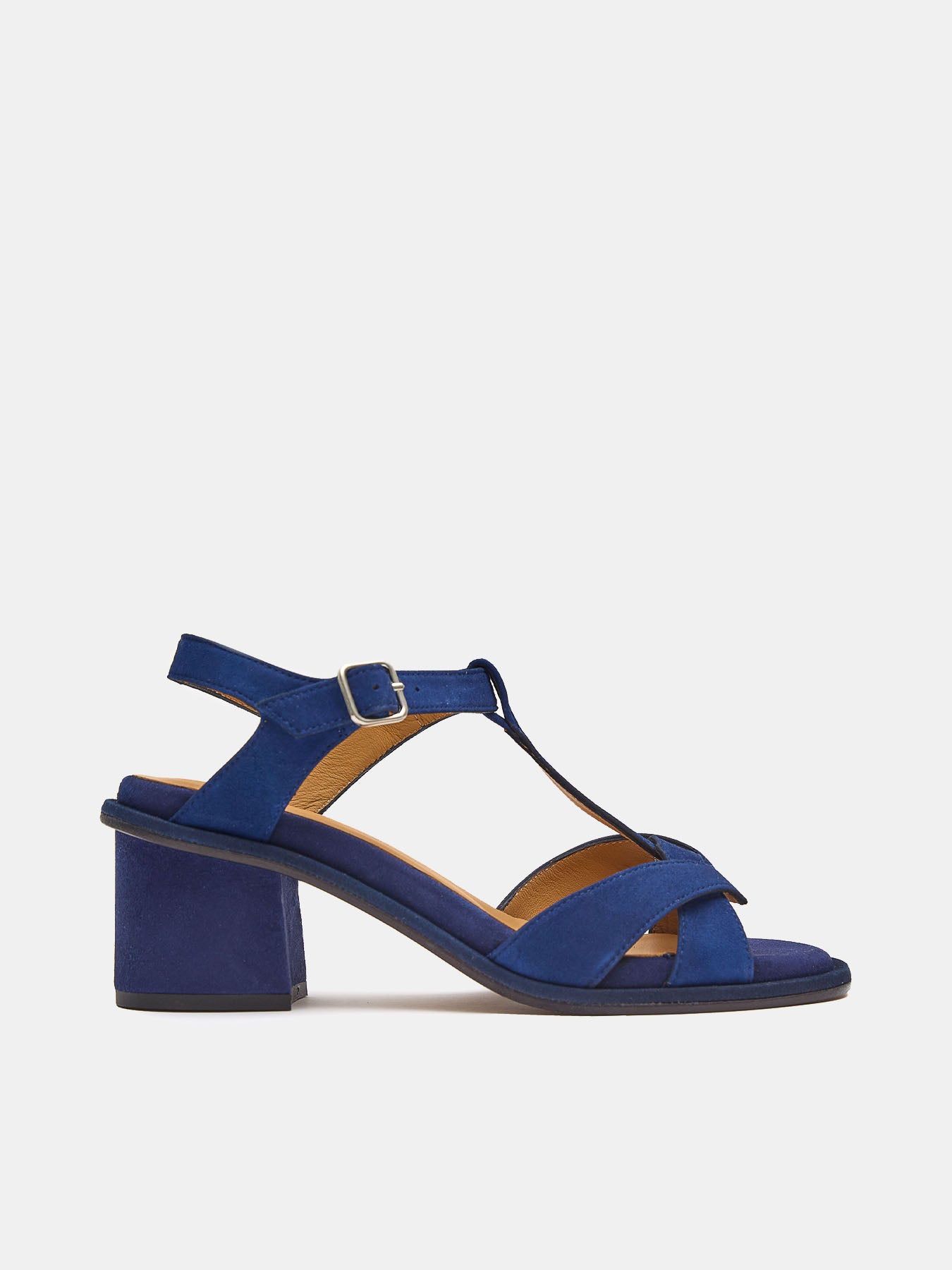 Women's leather sandal with a medium heel. Lucinda