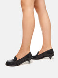Zapato de mujer en piel con tacón bajo. Opal