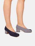 Scarpa da donna in pelle con tacco medio. Marga