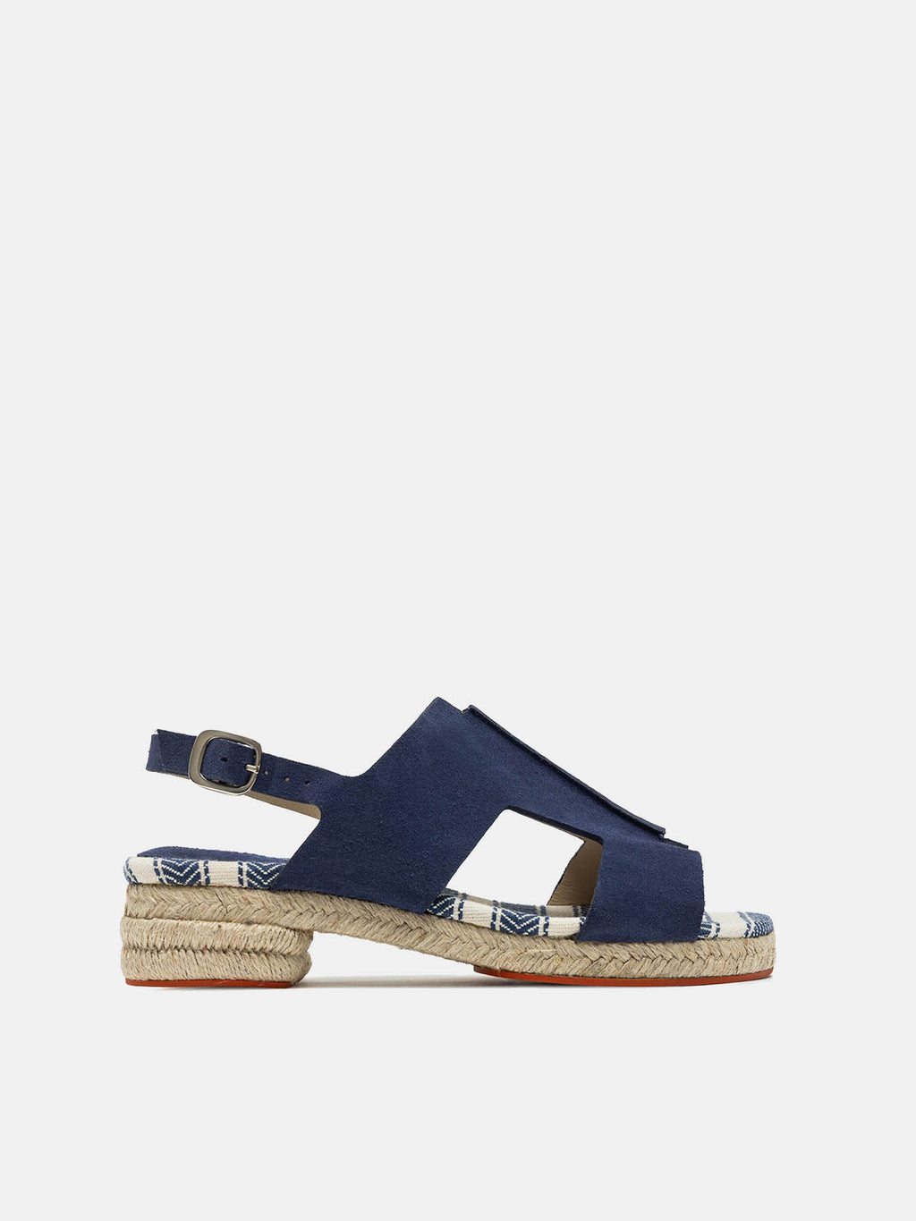 Sandali da donna in pelle con tacco basso. Nivea