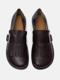 Zapato de mujer en piel con tacón bajo. Oriana