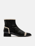Women's leather ankle boots with a mid-heel. Oneill