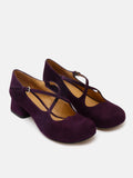 Zapato de mujer en piel con tacón bajo. Odila